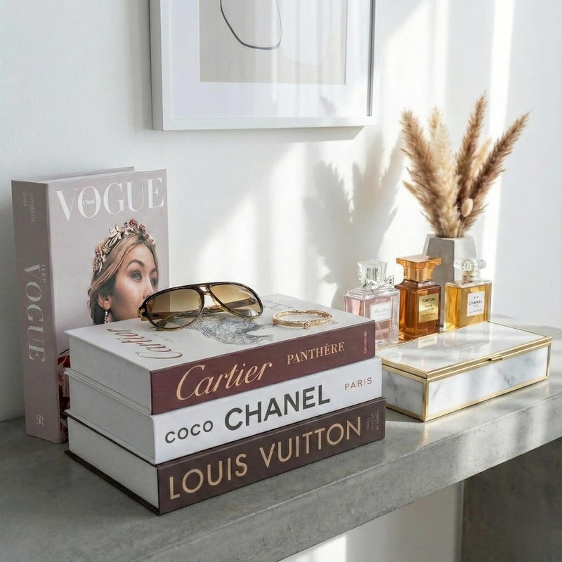 PROBENEX Luxe Large | 4 PCS Faux Decorative Books for Home Decor | Not Real Books (Cardboard Boxes) | Coffee Table, Bookshelf & Shelf Styling Display Props for Living Room, Office - Image 4